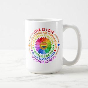 Regenbogen für Flora und Fauna Politischer und soz Kaffeetasse