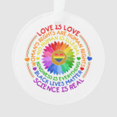 Regenbogen für Flora und Fauna Politischer und soz Ornament (Vorderseite)