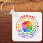 Regenbogen für Flora und Fauna Politischer und soz Schlüsselanhänger (Vorderseite)