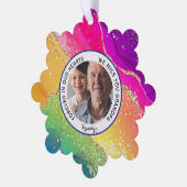 Regenbogen für immer in unserem Herzen Großvater M Ornament Karte (Linke Ecke)