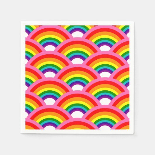 Regenbogen für immer Muster Serviette (Vorderseite)