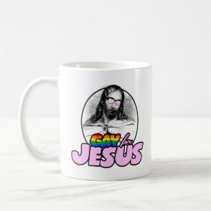 Regenbogen für Jesus Schwul Kaffeetasse