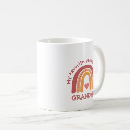 Regenbogen für Oma von Kindern Kaffeetasse (VorderseiteRechts)