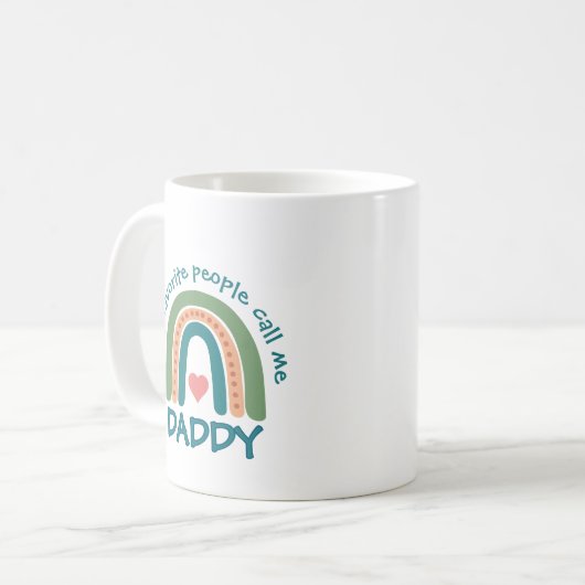 Regenbogen für Väter von Kindern Kaffeetasse (Vorderseite Links)
