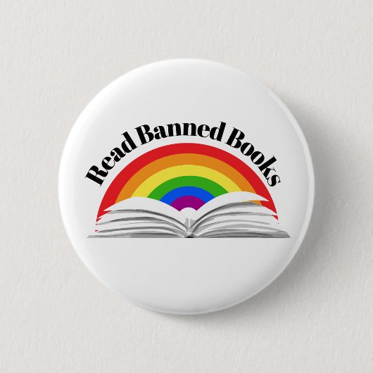 Regenbogen für verbotene Bücher lesen Button (Vorderseite)