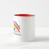 Regenbogen für verbotene Bücher lesen Tasse (Zentrum)