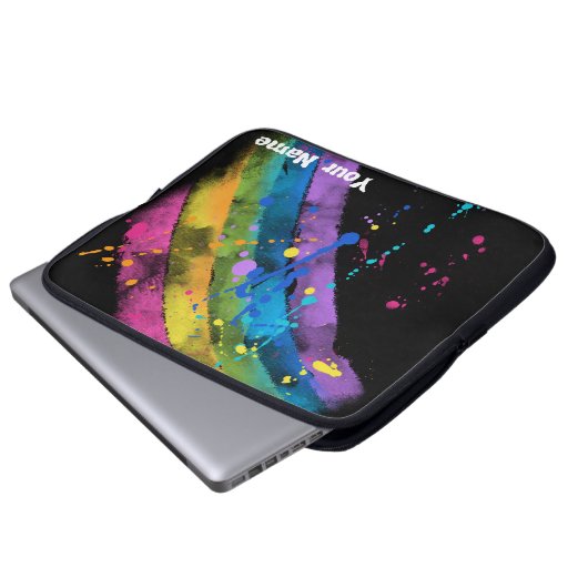 Regenbogen für Wasserfarben Laptopschutzhülle (Vorne Knopf)