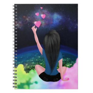 Regenbogen-Galaxie-Notizbuch Notizblock