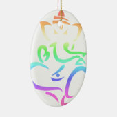 Regenbogen Ganesha Keramikornament (Rechts)