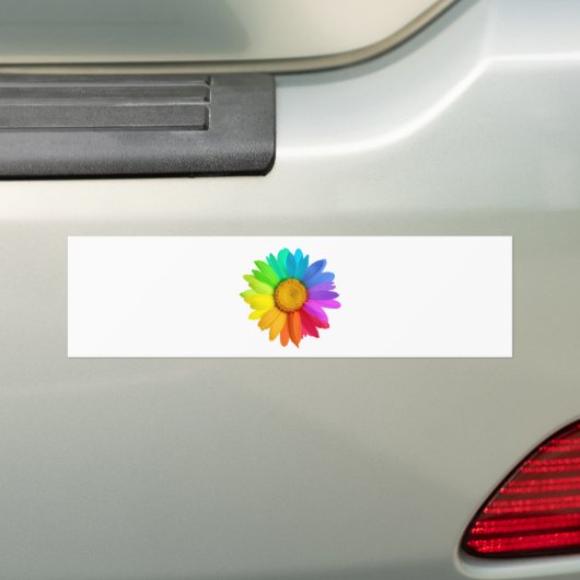 Regenbogen-Gänseblümchen Autoaufkleber (Auf Auto)
