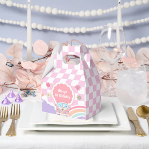 Regenbogen-Gänseblümchen-Blumen-Auto-Geburtstag Geschenkschachtel