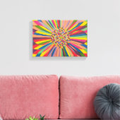 Regenbogen-Gänseblümchen Leinwanddruck (Insitu (Wohnzimmer))
