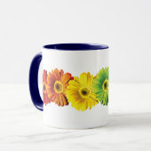 Regenbogen-Gänseblümchen Tasse (Vorderseite Links)