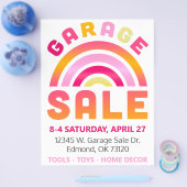 Regenbogen-Garagenverkaufsflyer-Vorlage Flyer (Einzeln)