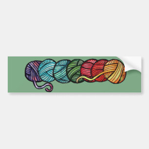 Regenbogen-Garnbälle-Muster Autoaufkleber