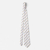 Regenbogen-Gay Pride auf Weiß Krawatte (Rückseite)