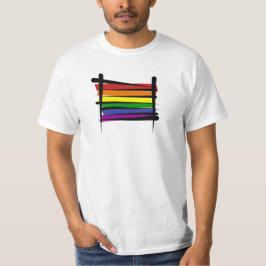 Regenbogen-Gay Pride-Bürsten-Flagge T-Shirt