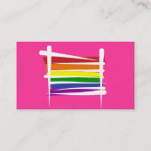 Regenbogen-Gay Pride-Bürsten-Flagge Visitenkarte (Rückseite)