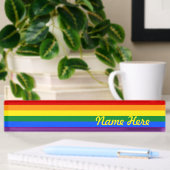 Regenbogen-Gay Pride-Flagge Namensplakette