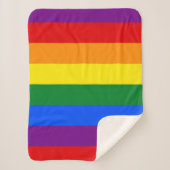 Regenbogen-Gay Pride-Flagge Sherpadecke (Vorderseite)
