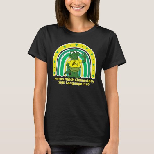 Regenbogen-Gebärdensprache T-Shirt (Vorderseite)