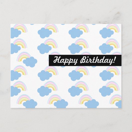 Regenbogen Geburtstag Personalisiert zu jedem Anla Postkarte (Vorderseite)