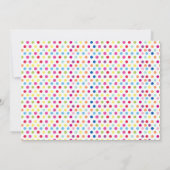 Regenbogen-Geburtstags-Party Einladungen (Rückseite)