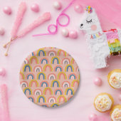 Regenbogen-Geburtstags-Party-Teller Pappteller (Party)
