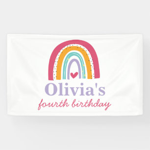 Regenbogen-Geburtstagsfeier Banner
