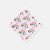 Regenbogen-Geburtstagsfeier Serviette (Ecke)