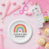 Regenbogen-Geburtstagsfeier-Teller Pappteller (Party)