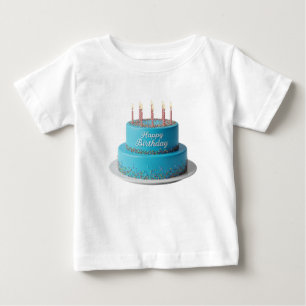 Regenbogen-Geburtstagskuchen Kleinkind Baby T-shirt