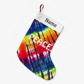 Regenbogen-gefärbte Krawatte besonders angefertigt Kleiner Weihnachtsstrumpf (Vorderansicht (hängend))