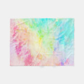 Regenbogen-Gefärbte Krawatte Fleecedecke (Vorderseite (Horizontal))