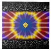 Regenbogen-gefärbte Krawatte Fliese (Vorderseite)