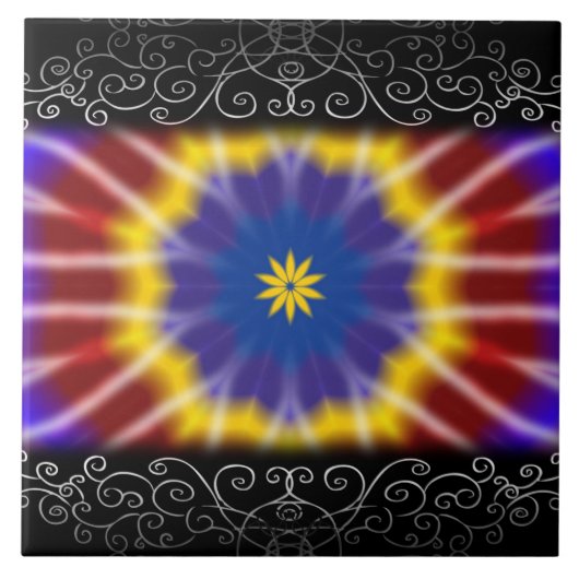 Regenbogen-gefärbte Krawatte Fliese (Vorderseite)