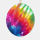 Regenbogen-gefärbte Krawatte Keramik Ornament (Links)