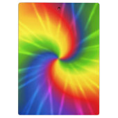 Regenbogen (gefärbte Krawatte) Klemmbrett (Rückseite)