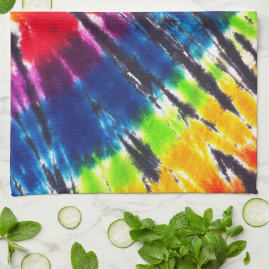 Regenbogen-gefärbte Krawatte Küchentuch (Gefaltet)