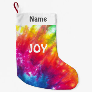 Regenbogen-gefärbte Krawatte kundengebundene Kleiner Weihnachtsstrumpf