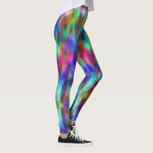 Regenbogen-Gefärbte Krawatte Leggings für die we
