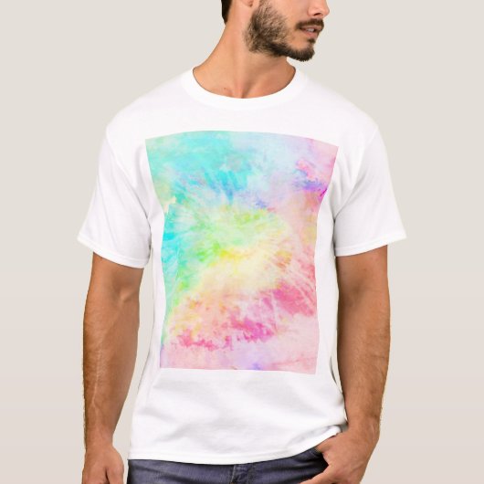 Regenbogen-Gefärbte Krawatte T-Shirt (Vorderseite)