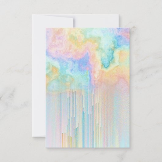 Regenbogen-Gefärbte Krawatte Wolken Wetter Dankeskarte (Vorderseite)