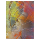 Regenbogen-gefärbtes versteinertes Holz Klemmbrett (Rückseite)