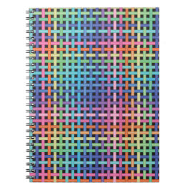Regenbogen gekreuztes Muster Notizblock