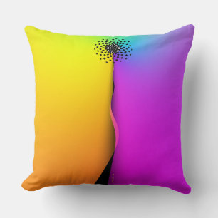 Regenbogen Gelb Lila Bildsprache  Kissen