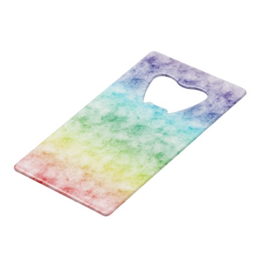 Regenbogen Geldbeutel Flaschenöffner (Vorderseite Schrägansicht)