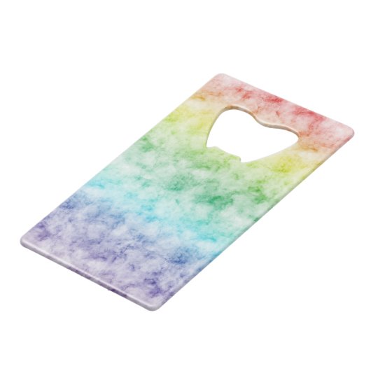 Regenbogen Geldbeutel Flaschenöffner (Rückseite Schrägansicht)