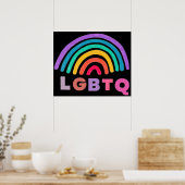 Regenbogen gemalt mit Schrift LGBTQ Poster (Küche)