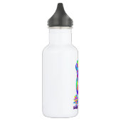 Regenbogen gemalter Welpe Trinkflasche (Links)